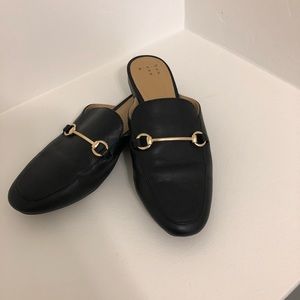 Black loafers